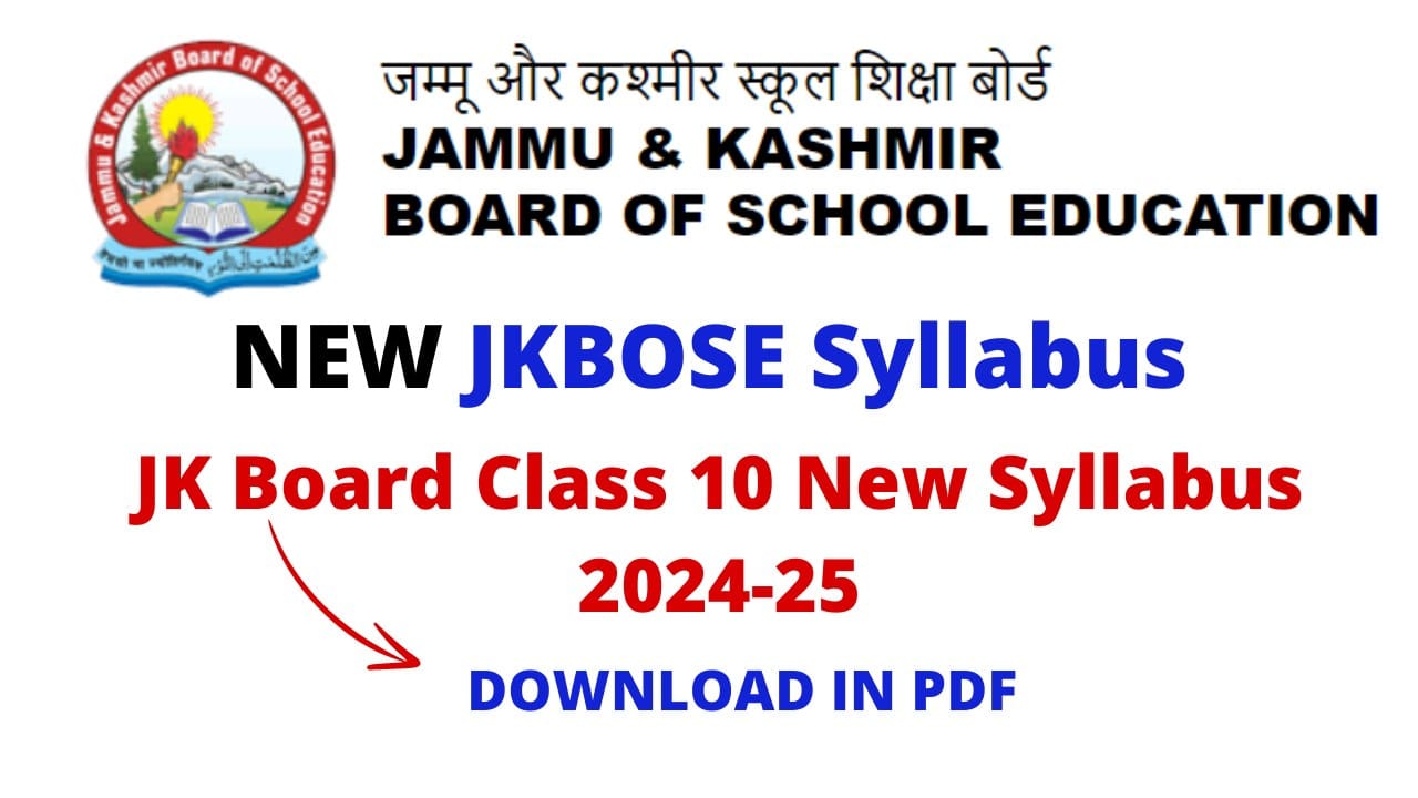 JKBOSE Class 10 Syllabus 2024