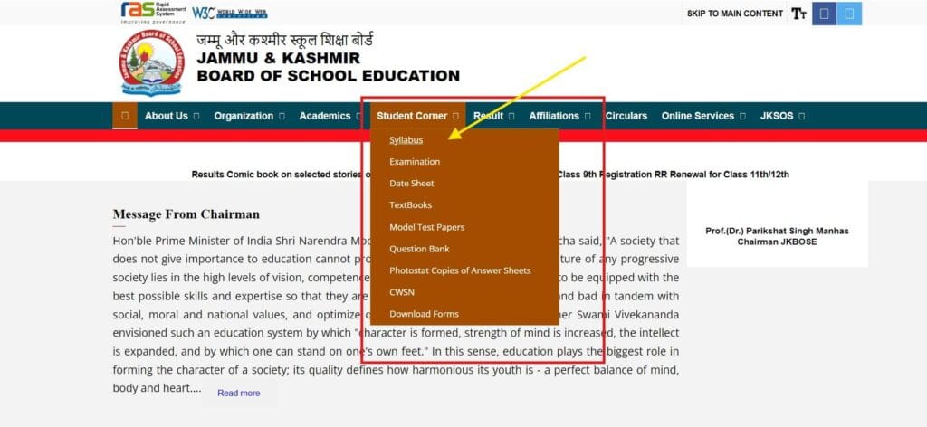 jkbose class 10 syllabus download pdf