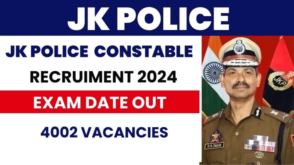 JK Police Constable exam date 2024