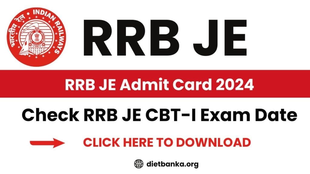 RRB JE Admit Card 2024