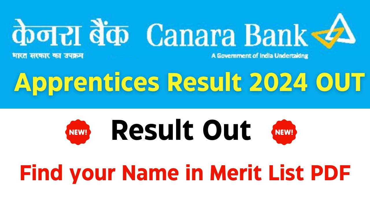 Canara Bank Apprentices Result 2024