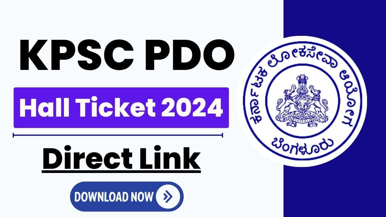 KPSC PDO hall ticket 2024