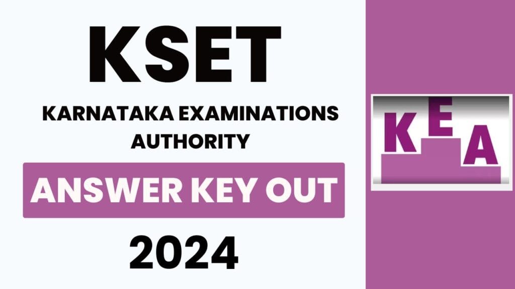 KSET answer key out 2024