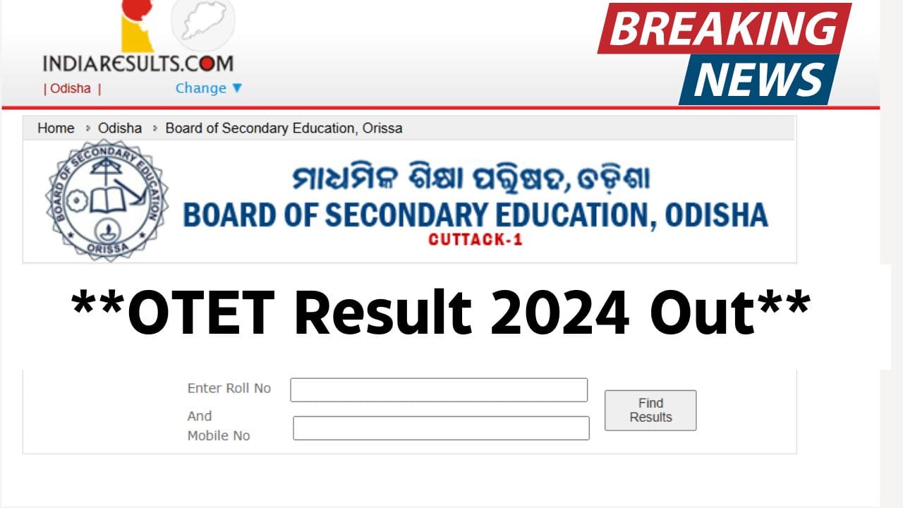 OTET Result 2024