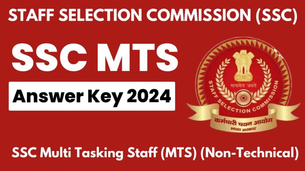 SSC MTS answer key out 2024