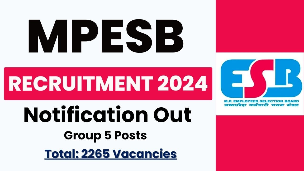 MPESB Group 5 Paramedical Staff Recruitment 2025