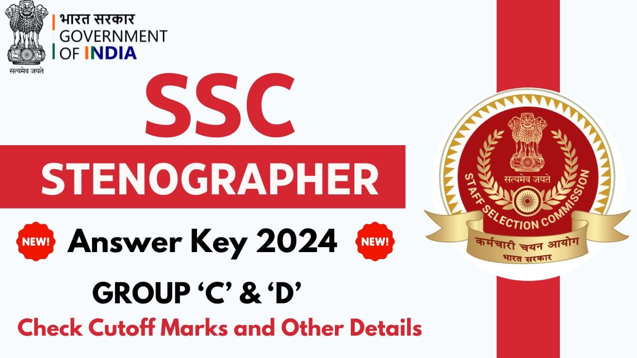 SSC Stenographer Answer Key 2024