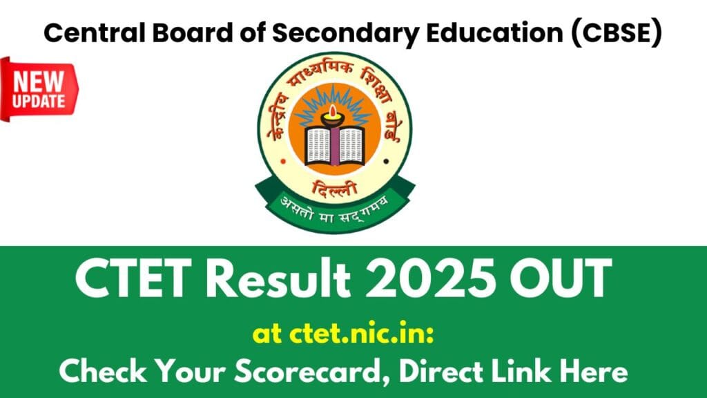CTET Result 2025 OUT