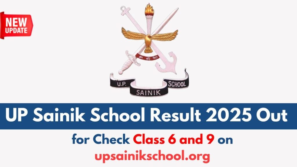 UP Sainik School Result 2025 Out